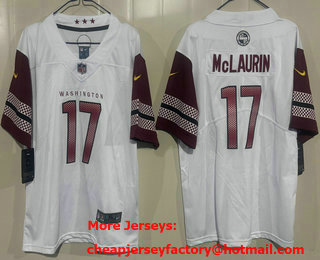 Youth Washington Commanders #17 Terry McLaurin Limited White Vapor Jersey