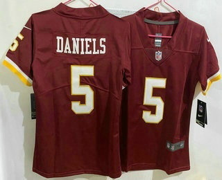Youth Washington Commanders #5 Jayden Daniels Limited Red Vapor Jersey