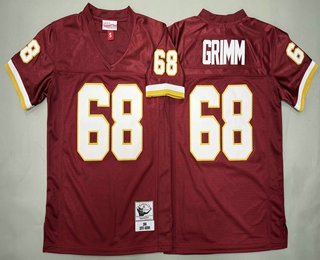 Youth Washington Redskins #68 Russ Grimm Red 1986 Throwback Jersey